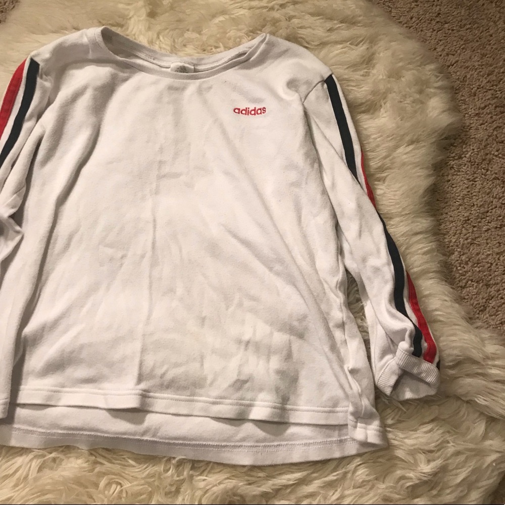 White red and blue shirt